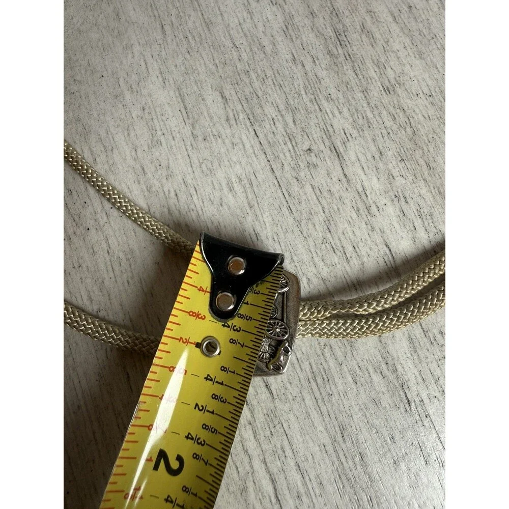Vintage Hickok Western Pioneer Covered Conestoga Wagon Bolo Tie Metallic Cord